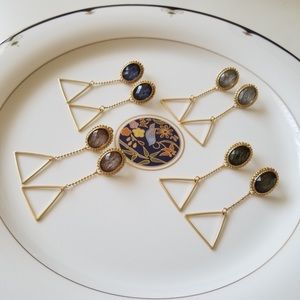 Hand-made good quality gemstone dangle earring